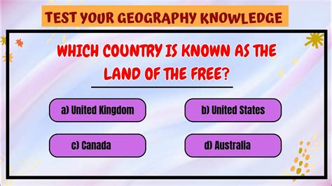 Test your geography knowledge .
